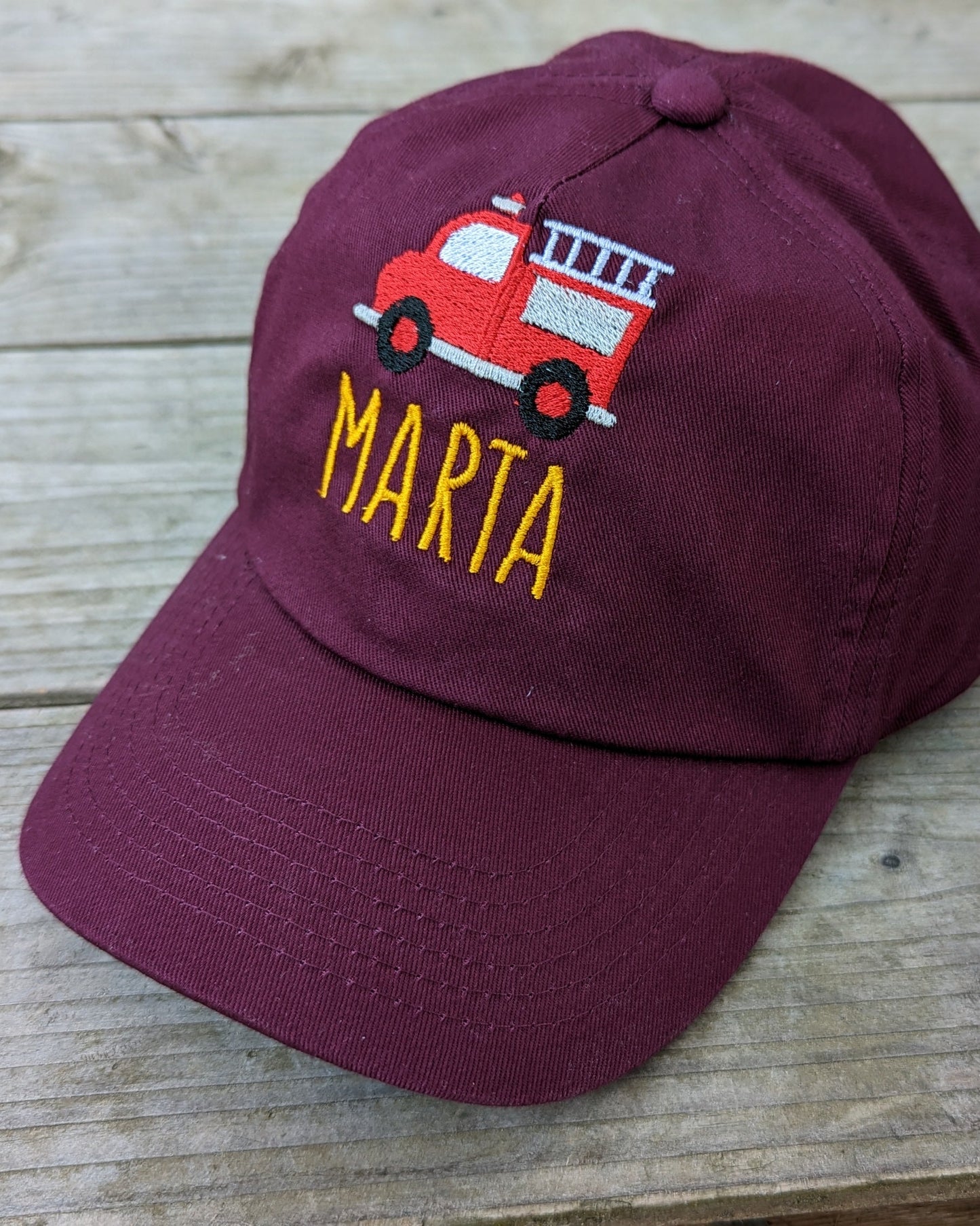 Basecap personalisiert mit Name und Motiv Feuerwehr Mütze Kappe Cap
