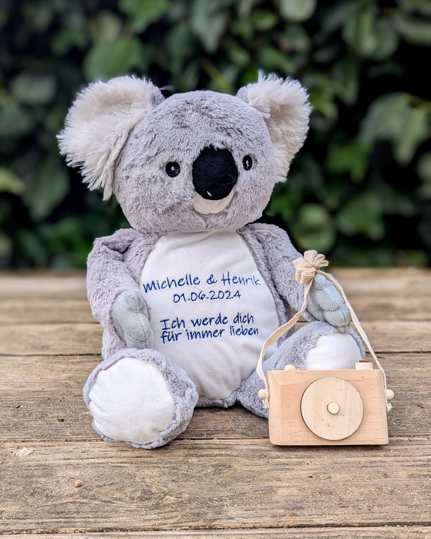 Kuscheltier Koala bestickt mit Name personalisiert Babygeschenk Geburtsgeschenk