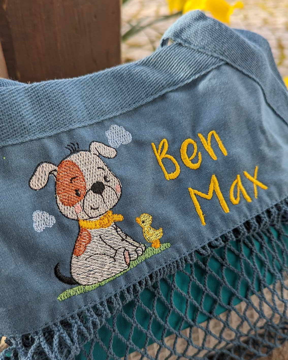 Natztasche personalisiert Hund