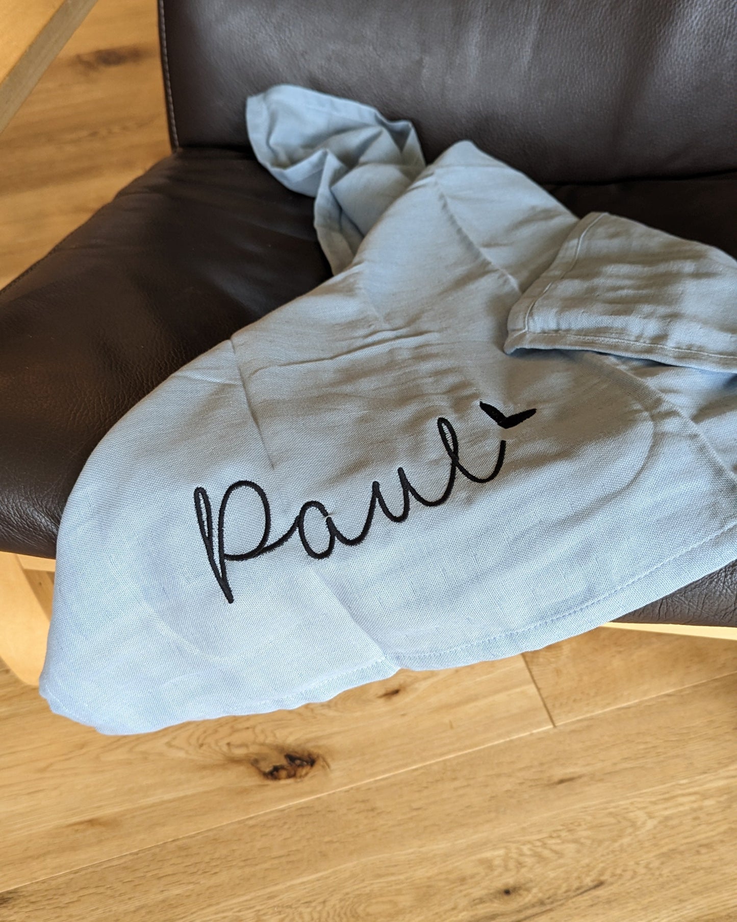 Schmusetuch Spucktuch mit Name personalisiert Stoffwindel bestickt mit Holzgreifling