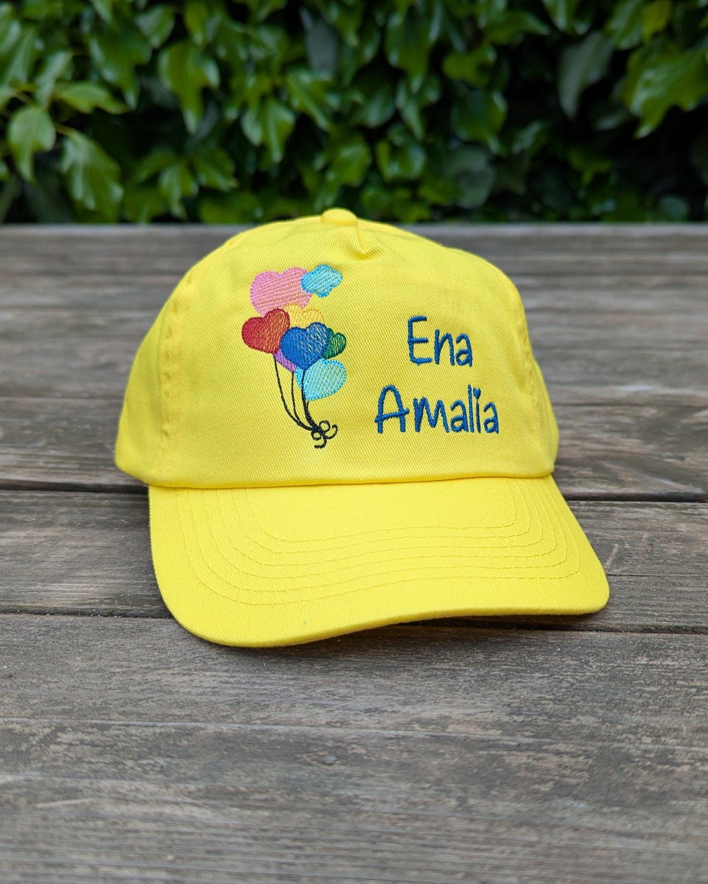 Basecap Kappe Mütze personalisiert bestickt Ballons Kindermütze Schildmütze