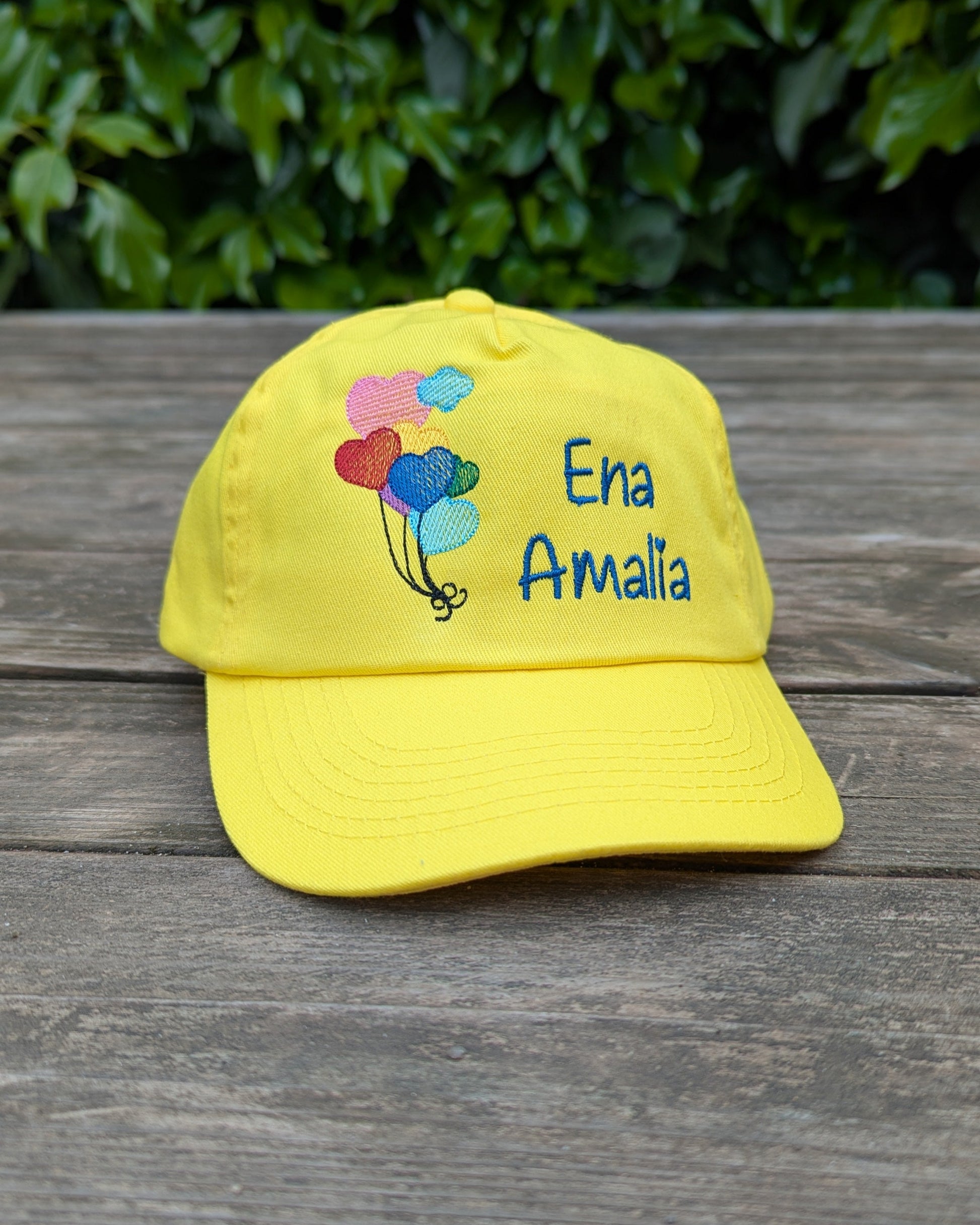 Basecap Kappe Mütze personalisiert bestickt Ballons Kindermütze Schildmütze