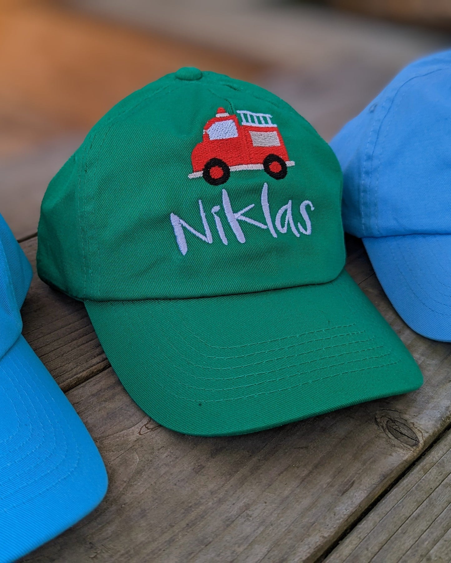 Basecap Cap Cappy Mütze Kindermütze personalisiert mit Name Motiv Feuerwehr