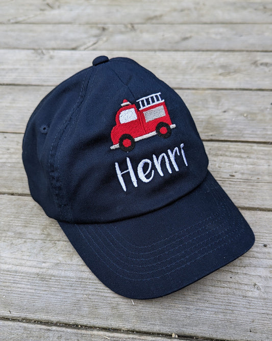 Basecap personalisiert mit Name bestickt und Motiv Feuerwehr Mütze Kappe Cap