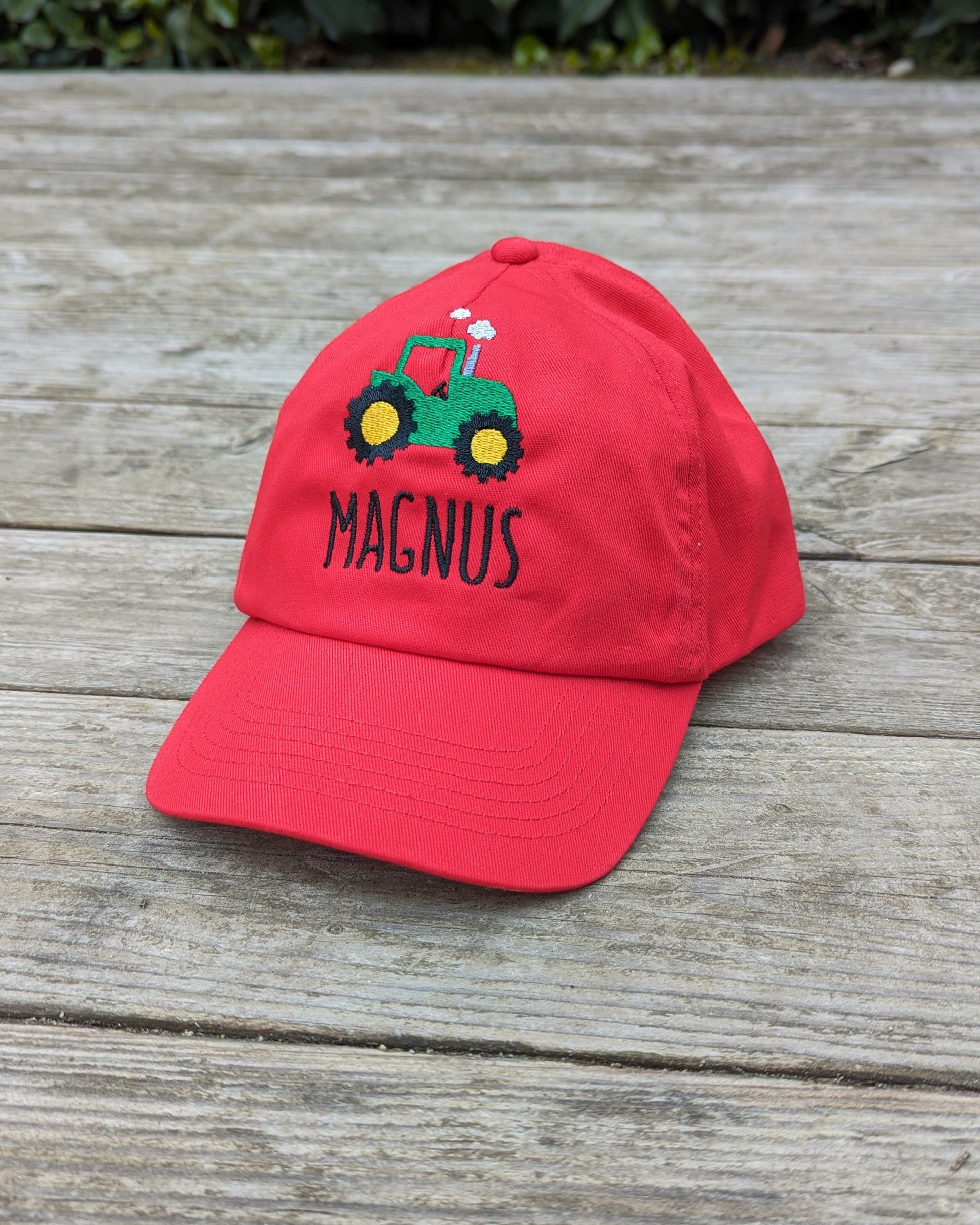 Basecap Mütze Kappe Cap Schildmütze bestickt mit Name und Motiv Traktor personalisiert