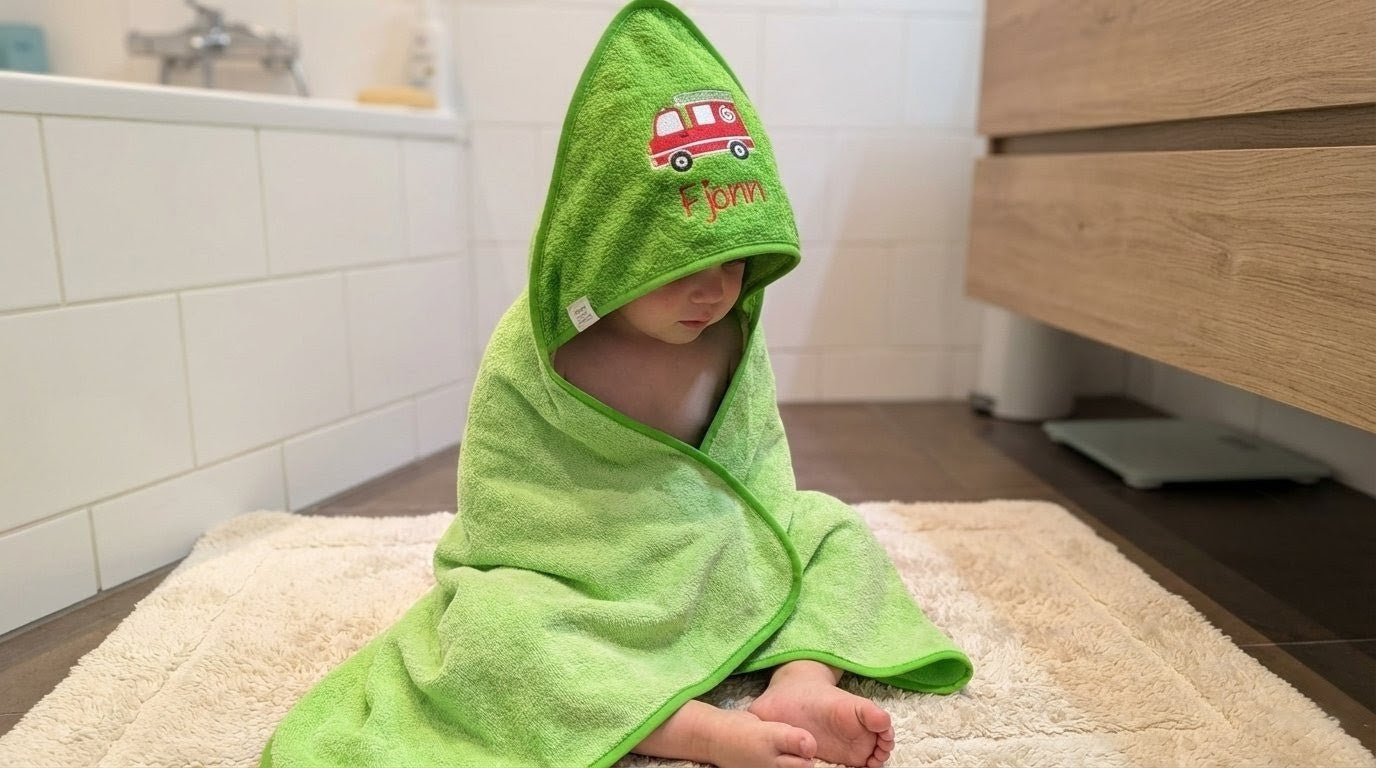 Kapuzenhandtuch Badetuch Babyhandtuch Frottierware personalisiert bestickt mit Name und Motiv