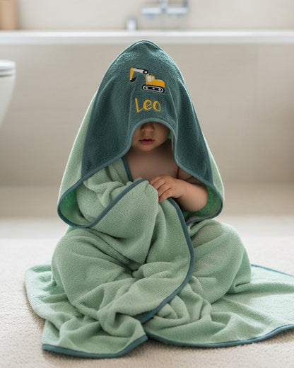 Kapuzenhandtuch Badetuch Babyhandtuch Frottierware personalisiert bestickt mit Name und Motiv