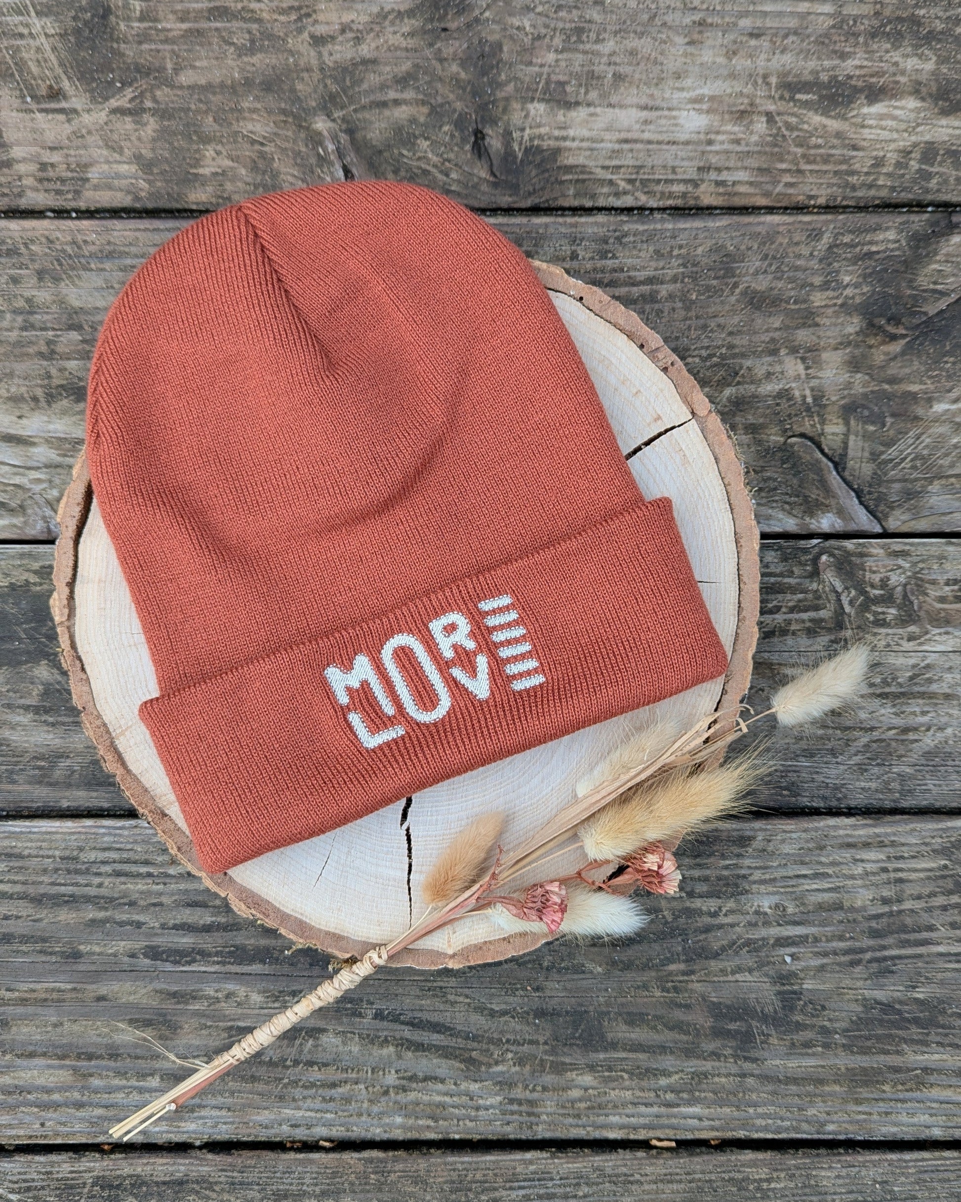 Hipster Beanie bestickt personalisiert Mütze Strickmütze 