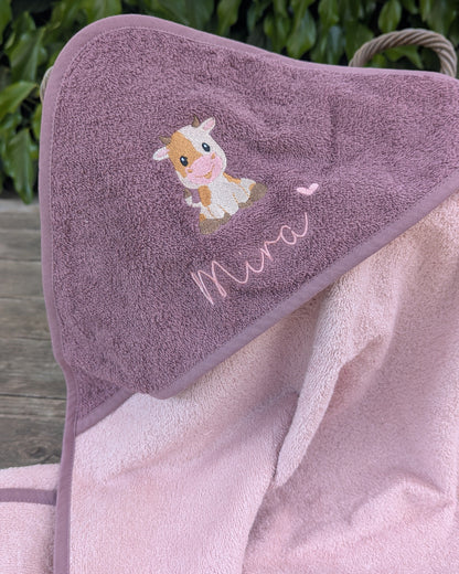 Kapuzenhandtuch Kinderbadetuch Babyhandtuch Geburtsgeschenk bestickt personalisiert