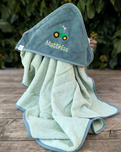 Kapuzenhandtuch Babyhandtuch Duschtuch Badetuch Geburt Taufe Geburtstag Kleinkind Badetuch bestickt mit Name personalisiert