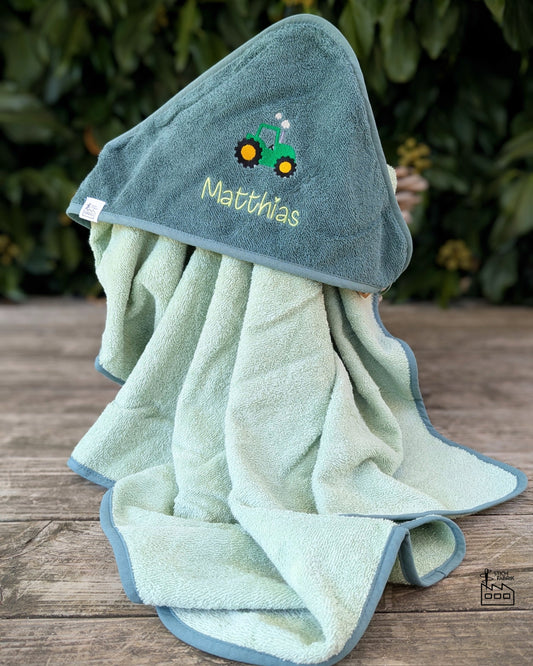 Kapuzenhandtuch Babyhandtuch Duschtuch Badetuch Geburt Taufe Geburtstag Kleinkind Badetuch bestickt mit Name personalisiert