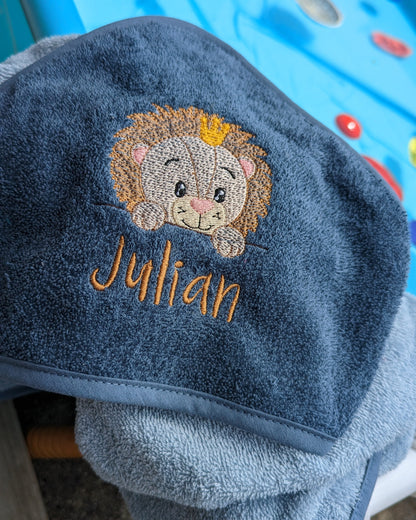 Kapuzentuch personalisiert mit Name und Motiv Handtuch Babyhandtuch Babygeschenk bestickt 