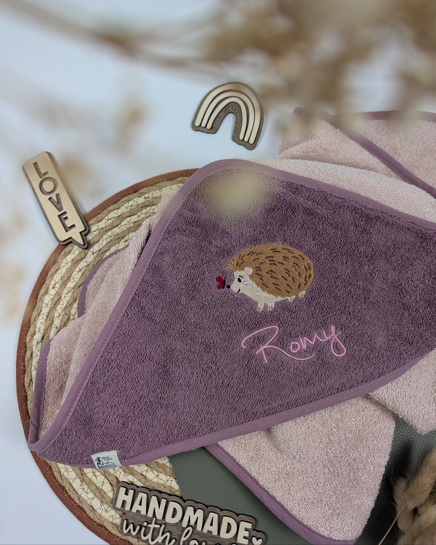 Kapuzentuch Duschtuch Badetuch Babytuch Geschenk zur Geburt bestick personalisiert