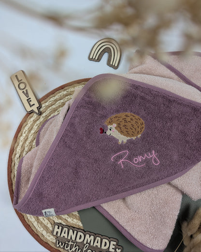 Kapuzentuch Duschtuch Badetuch Babytuch Geschenk zur Geburt bestick personalisiert