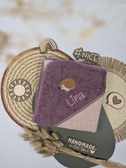 Kapuzentuch Duschtuch Badetuch Babytuch Geschenk zur Geburt bestick personalisiert