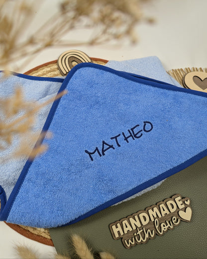 Kapuzentuch Duschtuch Badetuch Babytuch Geschenk zur Geburt bestick personalisiert