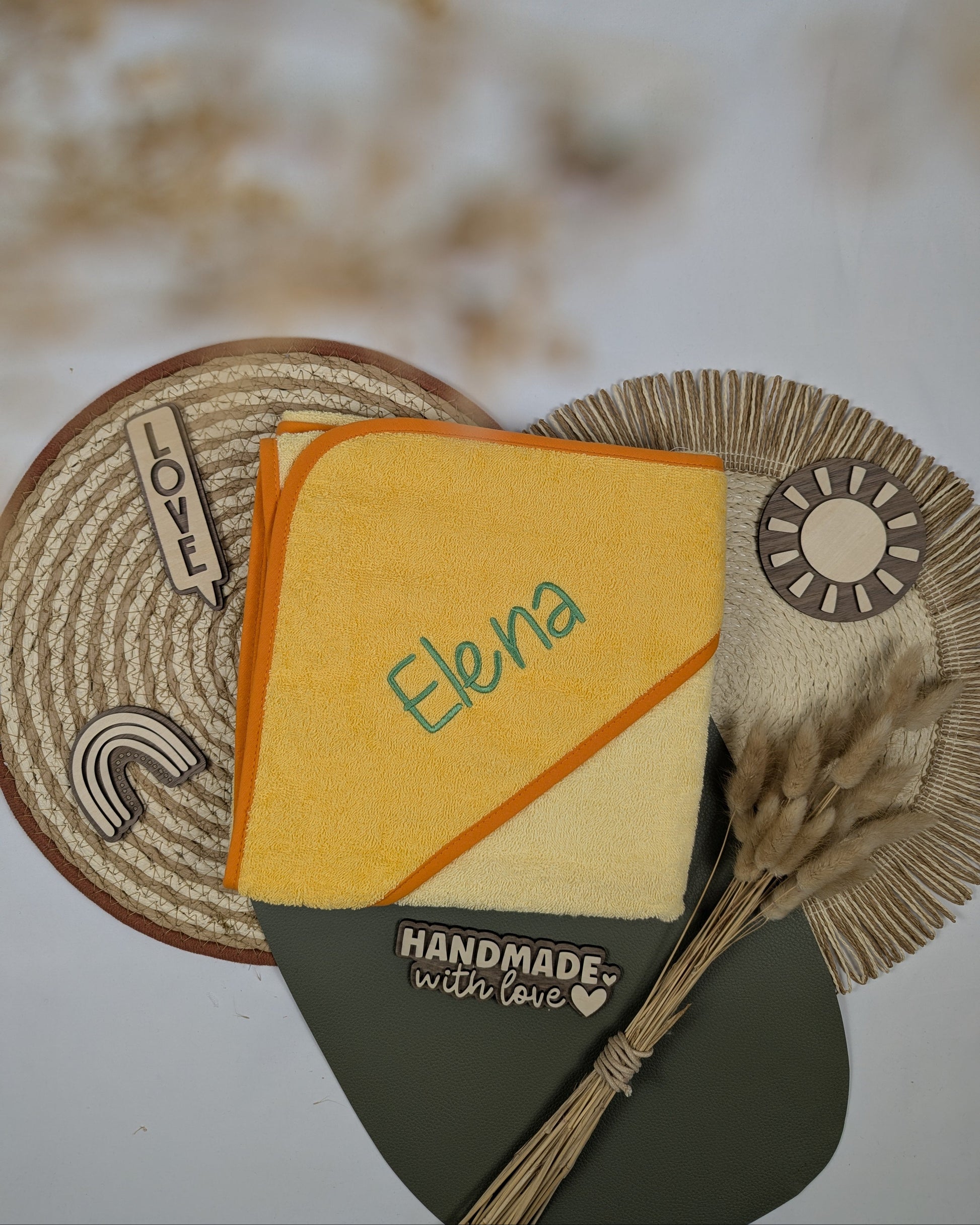 Kapuzentuch Duschtuch Badetuch Babytuch Geschenk zur Geburt bestick personalisiert