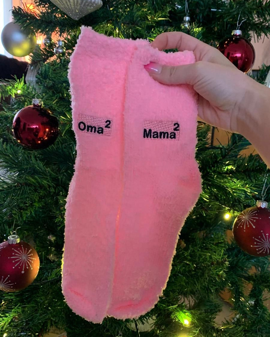 Kuschelsocken Bettsocken bestickt personalisiert 