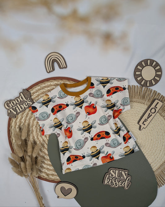 Frühlingsshirt Marienkäfer Hummel Biene Schnecke