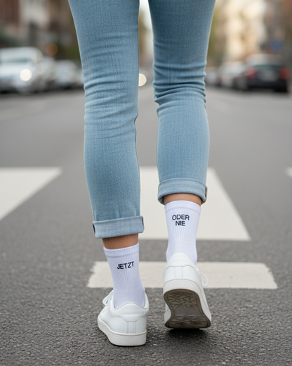 Statement Socks Crew Socks bestickte Sportsocken Tennissocken 