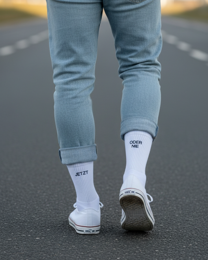 Statement Socks Crew Socks bestickte Sportsocken Tennissocken 