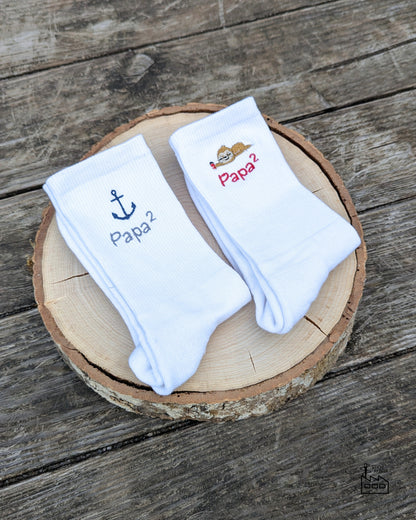 bestickte Socken mit Motiv und Text Crew Socks Tennissocken