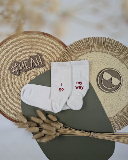 bestickte Crew Socks Tennissocken bestickt mit Text Statement Spruch Sportsocken personalisiert