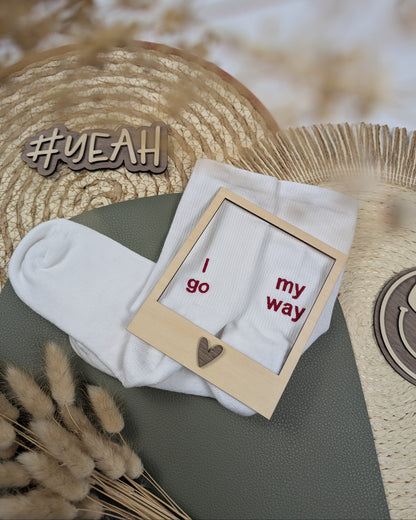 bestickte Crew Socks Tennissocken bestickt mit Text Statement Spruch Sportsocken personalisiert