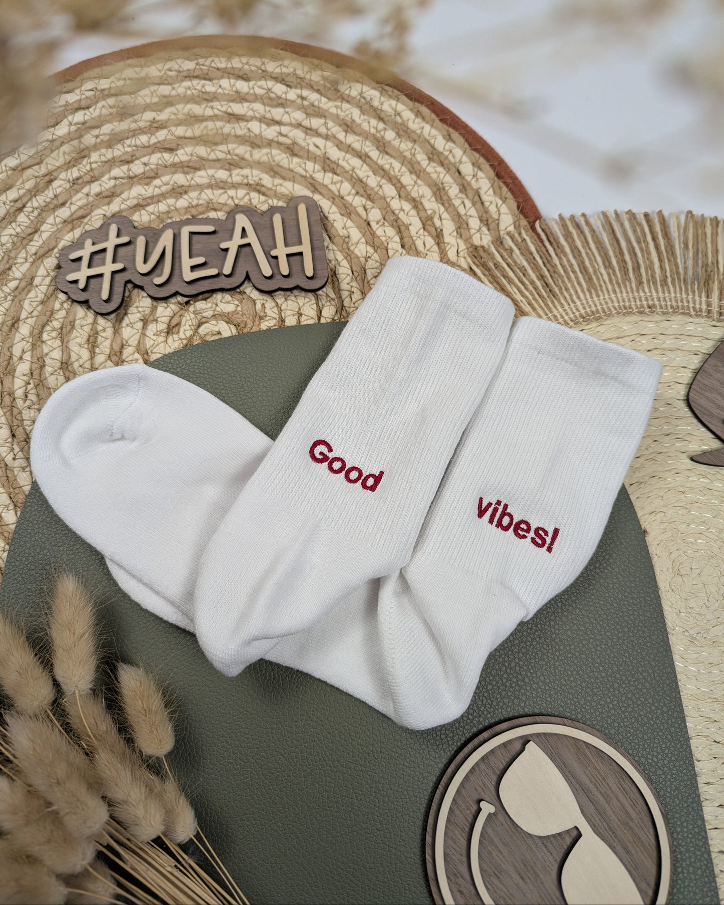 bestickte Crew Socks Tennissocken bestickt mit Text Statement Spruch Sportsocken personalisiert