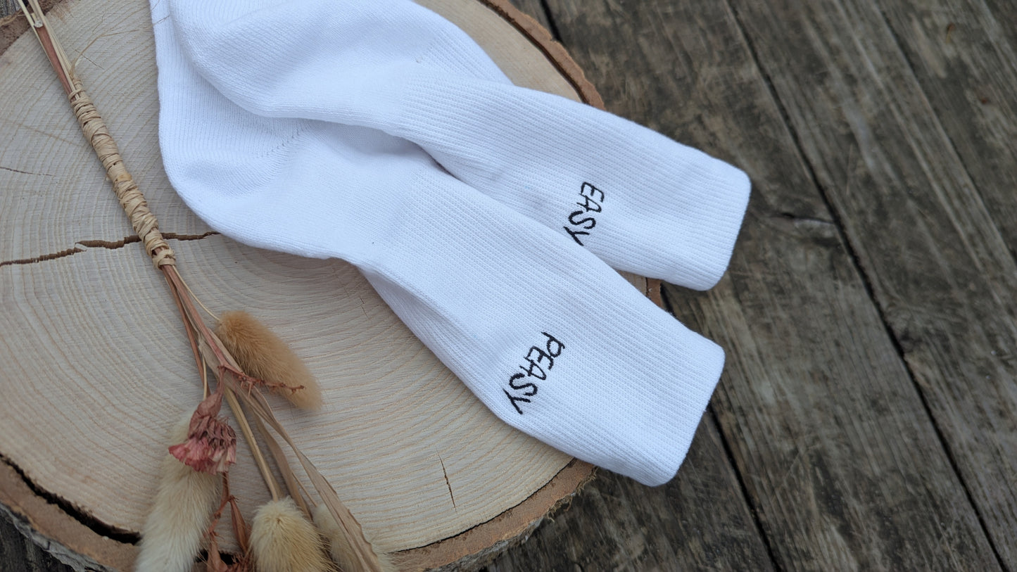 Sportsocken Tennissocken bestickt personalisiert Crew Socks Statementsocken
