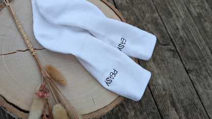 Sportsocken Tennissocken bestickt personalisiert Crew Socks Statementsocken