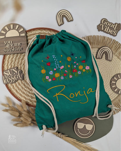 Sporttasche Turnbeutel personalisiert bestick mit Motiv und Name 