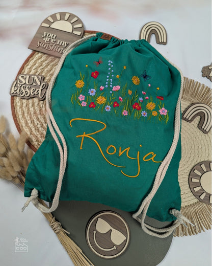 Sporttasche Turnbeutel personalisiert bestick mit Motiv und Name 